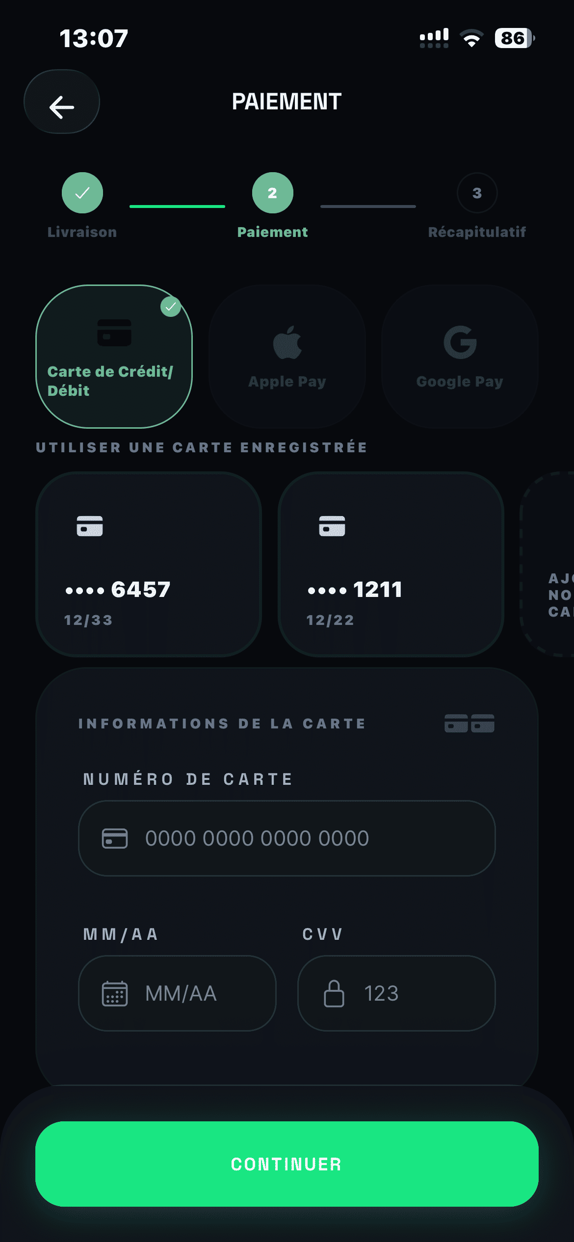 Checkout payment